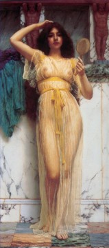El espejo 1899 dama desnuda John William Godward Pinturas al óleo